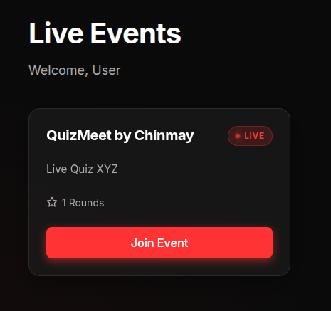 Event Entry Page